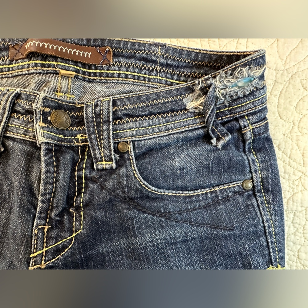 Yanük | Visionary Stitch Skinny Jeans | Blue | Size 25